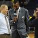 Michigan head coach John Beilein laughs as he gives an interview after beating Northwestern in overtime at Crisler Center on Wedensday. Melanie Maxwell I AnnArbor.com